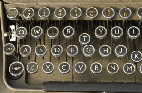 Qwerty Keyboard Old Typewriter Stock Image Image Of Antique Characters 23937509
