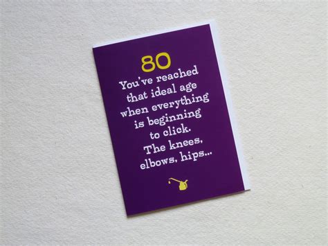 Funny 80th Birthday Card Funnyrude Old Age Card Etsy Canada