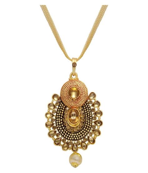 asmitta marvellous gold plated with lct stone pendant set for women buy asmitta marvellous gold