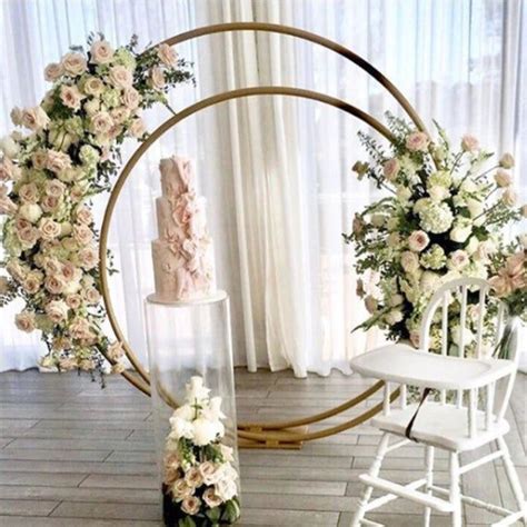 Double Сircle Wedding Arch Wedding Round Arch Ceremony Wedding Arch