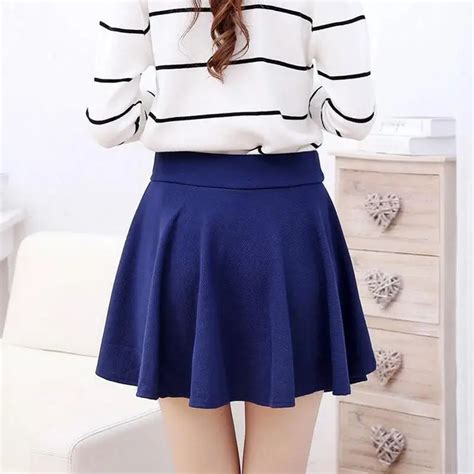 2018 Spring Summer Mini Pleated Skirt Women Plus Size High Elasticity Pleated Skirts Female Sexy
