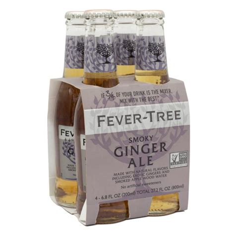 Super Liquor Fever Tree Smoky Ginger Ale Bottles 4x200ml