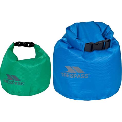 Trespass Exhilaration Waterproof Durable 2 Pack Dry Bag Set Fruugo Us