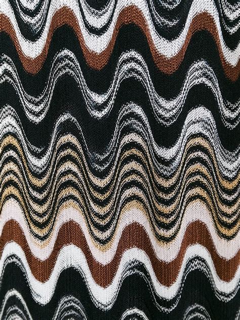 Missoni Wave Pattern Knit Dress In Black Lyst