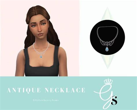 Antique Necklace Glitterberry Sims On Patreon Sims Sims 4 Sims 4