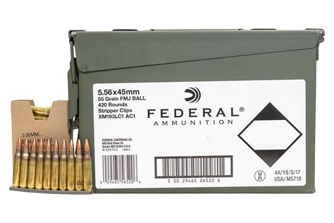 Federal Xm193 556 55gr Fmj With Ammo Can 420 Rounds Sportsmans