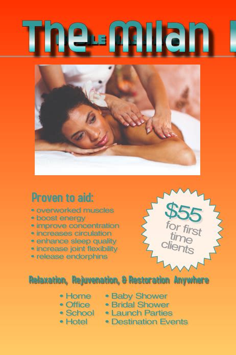 Massage Template Postermywall