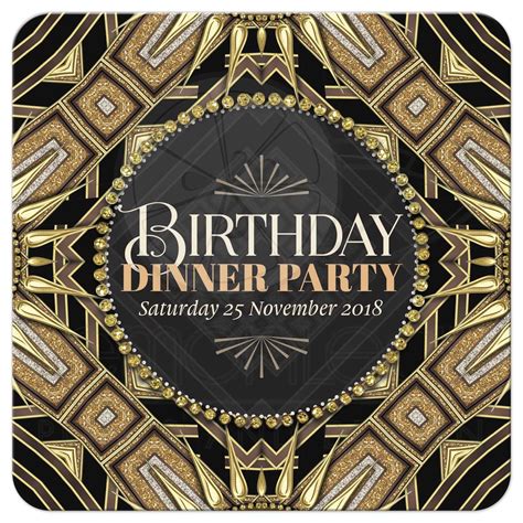 === get 20% off your order when you buy 2 items at this shop. Birthday Dinner Party | Stylish Gold Glam