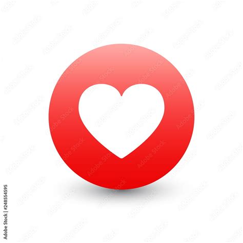 3d Vector Facebook Heart Emoticon Icon Design For Social Network