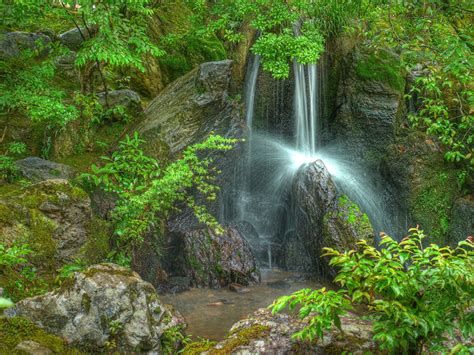 Photos Kyoto Japan Ginkaku Nature Waterfalls Gardens Stone 1600x1200