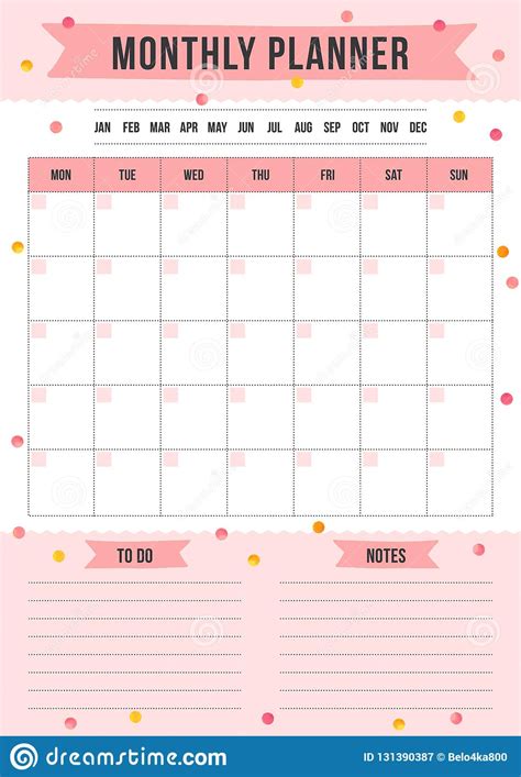 Monthly Planner Printable Example Calendar Printable
