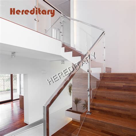 Indoor Decorative Staircase Stair Handrail Glass Stair Railing