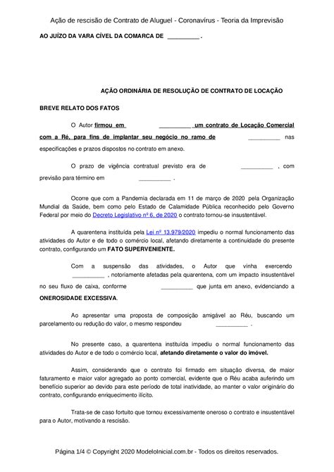 Modelo De Contrato De Aluguel Comercial Doc V Rios Modelos Vrogue