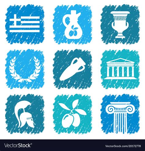 Symbols Of Greece Royalty Free Vector Image Vectorstock