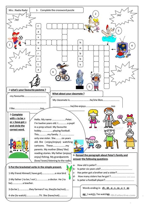 hobbies english esl worksheets  distance learning  physical