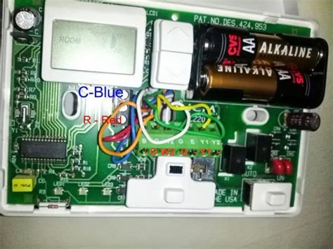 The colors such as red is for hot and goes to the r terminal. Swapping thermostat. - DoItYourself.com Community Forums