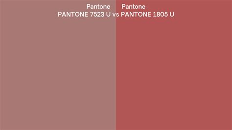 Pantone 7523 U Vs Pantone 1805 U Side By Side Comparison