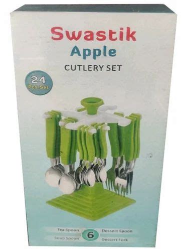 24 Plastic Swastik Cutlery Set For Home At Rs 430set In Rajkot Id