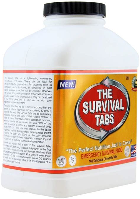Survival Tabs 60 Day 720 Tabs Emergency Food Ration Survival Mres Food