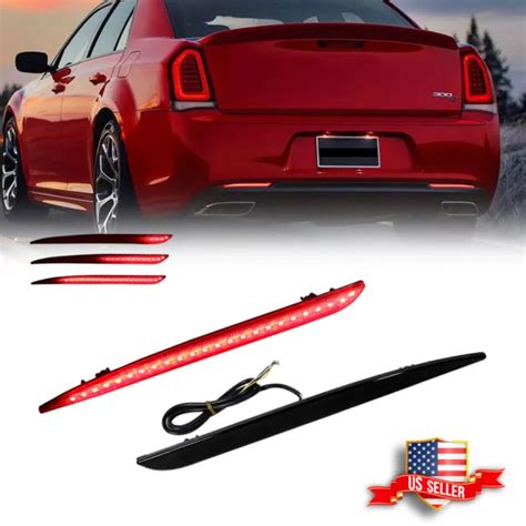 Smoked Rear Bumper Reflector Led Tail Brake Signal Lights For