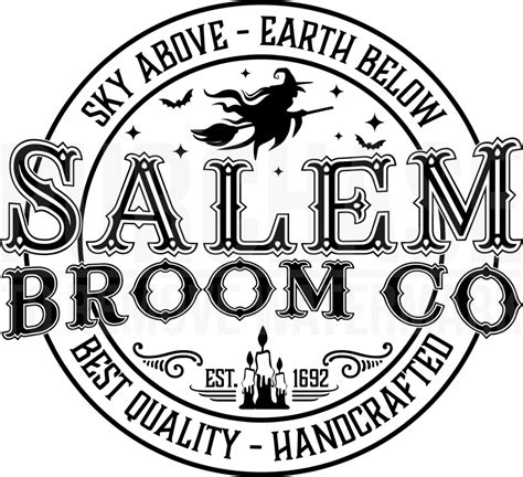 Salem Broom Company Svg • Halloween Witch T Shirt Design Svg Png Cut Files