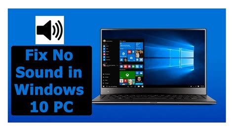 Fix No Sound In Windows 10 Pc Youtube