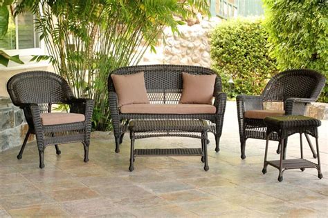 Kitchen utensils wooden settee loveseat chair. 5Piece Espresso Resin Wicker Patio Chair Loveseat # ...