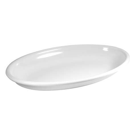 White Melamine Oval Platter 15 34l X 10 12w X 2h
