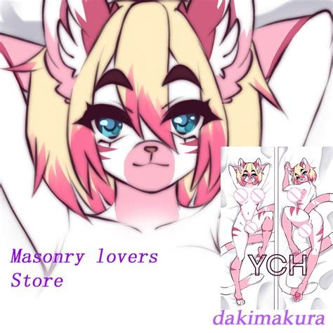 Dakimakura Anime Furry Ych Open Sexy Nsfw Outfit Costume Dick Male Double Sided Print Life Size