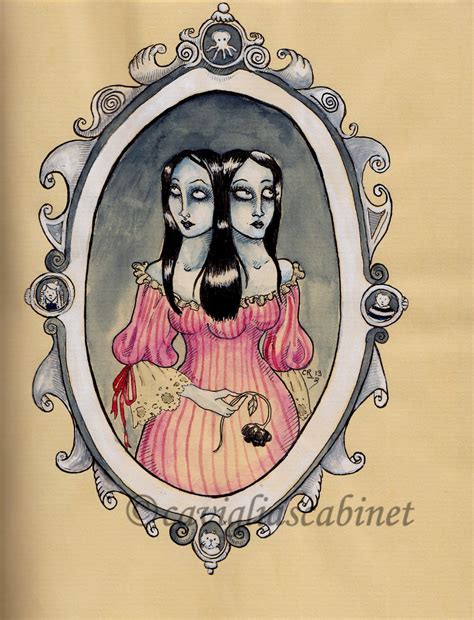 Gothic Conjoined Twins Original Art
