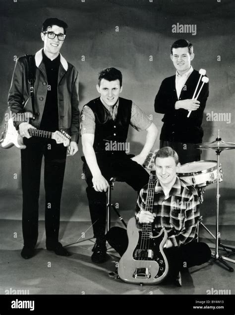 Shadows Promotional Photo Of Uk Pop Group In 1961 From L Hank Marvinbruce Welch Brian