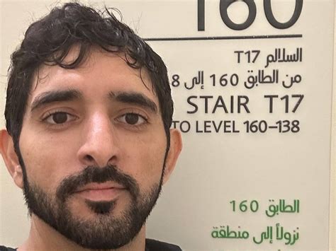 Sheikh Hamdan Shares Selfie After Climbing 160 Floors To Top Of Burj