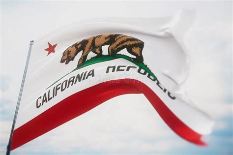 Flags Of The States Of Usa State Of California Flag 3d Illustration