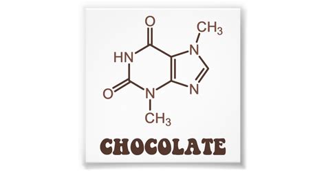 Scientific Chocolate Element Theobromine Molecule Photo Print