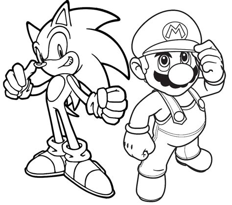 Ausmalbilder Sonic Und Mario Luigi Juegos Jogo Toad Colorir Desenhos