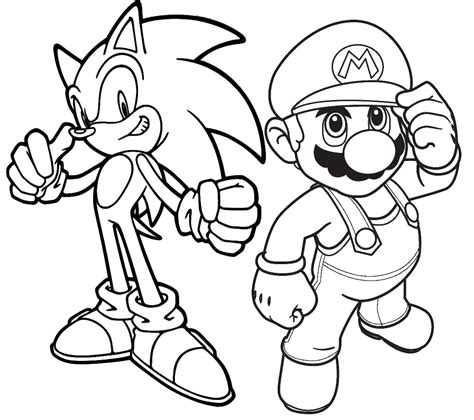 Mario Vs Sonic Pages Coloring Pages