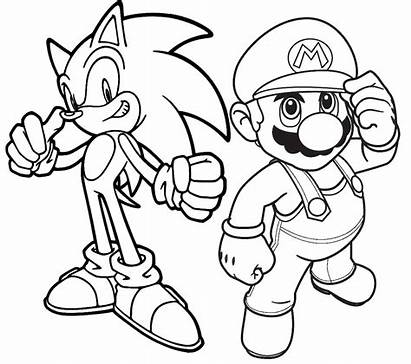 Sonic Mario Pintar Bros Colorir Colorear Coloring