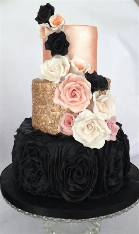 While this sounds like a high maintenance cake, it actually isn't. Best Wedding Cakes of 2015 - Belle The Magazine