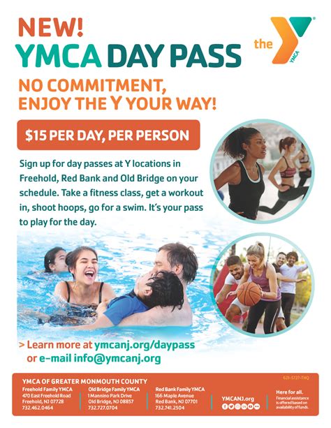Ymca Day Pass Ymca Of Greater Monmouth County