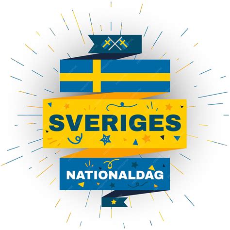 Premium Vector National Day Of Sweden Card For Independence Holiday