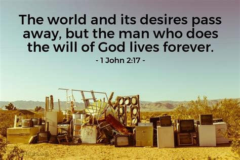 Illustration Of 1 John 217 — The World And Its Desires Pass Away But