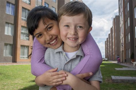 Two Young Kids happy. stock photo. Image of domestic - 88343250