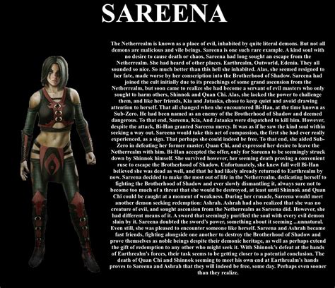 Mortal Kombat Requiem Sareena Bio By Cdrdeviantart On Deviantart