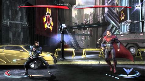Injustice Gods Among Us Superman Vs Nightwing Gameplay Xbox 360 Comic Con 2012 Youtube