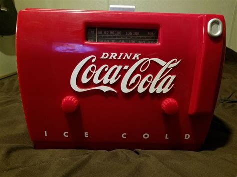 coca cola coke otr 1949 coca cola cooler radio am fm with cassette works great antique price