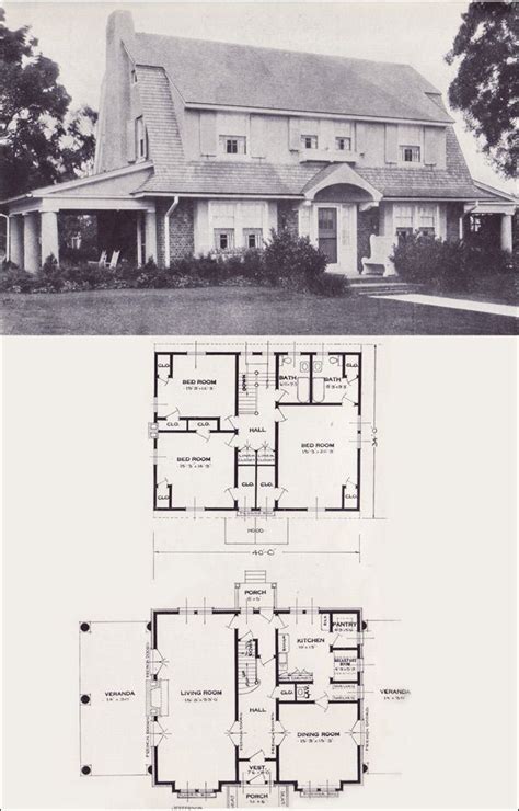 1923 Standard Homes Company House Plans Of The 1920s Dutch Colonial