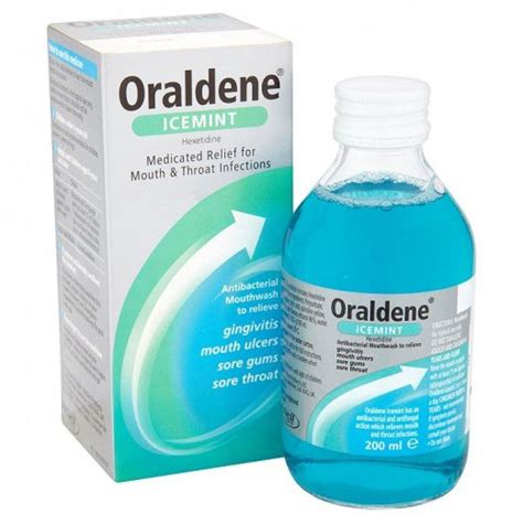Oraldene Garglemouthwash Mouth And Throat Infections Icemint 200ml