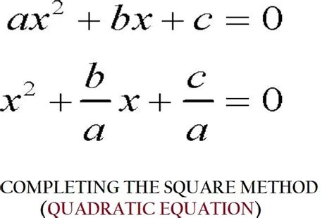 How To Solve Quadratic Equations Using Completing The Square Method