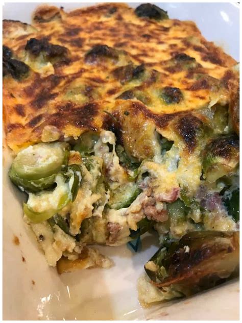 Stir in 1 tablespoon brown sugar, the juice of 1/2 lemon and a pinch of red pepper flakes. Baked Brussel Sprouts Casserole (Keto Friendly Recipe ...