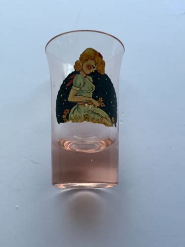 three vintage risque nudie striptease peek a boo pin up shot glasses 1930s ebay